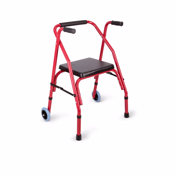 BLMO0004 Andador plegable aluminio 2 ruedas con asiento – Unidad – Blunding - Imagen 1