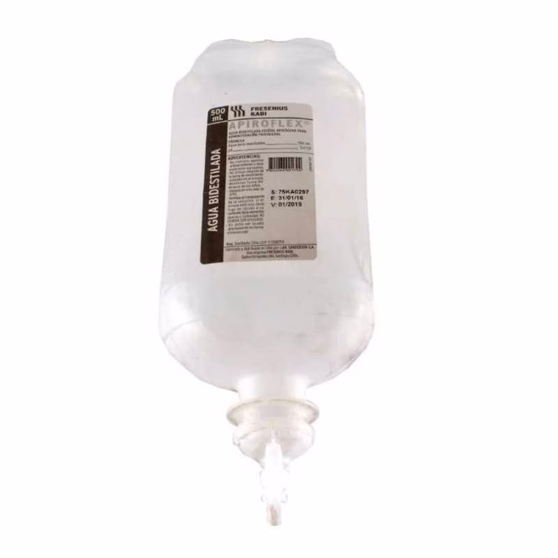 DKSU0010 Agua bidestilada 500 ml – Matraz - Matraz – Fresenius Kaby - Imagen 1