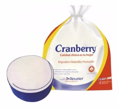 REHE0001 Algodón hidrófilo prensado 250 gr – Bolsa de 250gr - Bolsa – Cranberry - Imagen 1