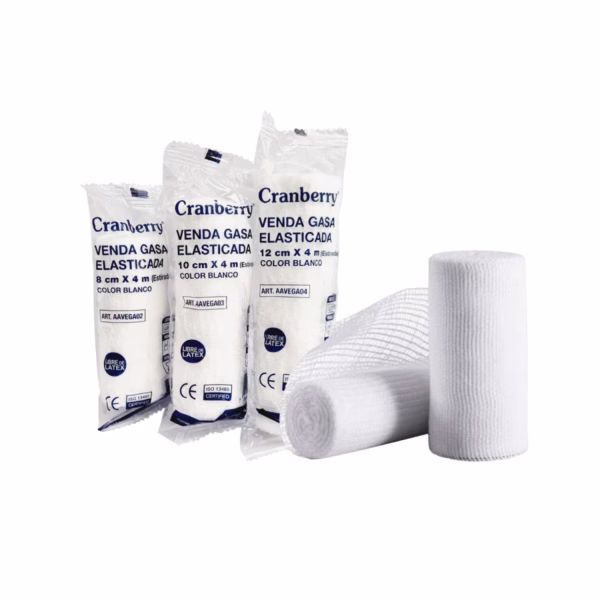 Venda gasa elasticada 8 x 4 cm – 1 caja ( 20 tubos ) - Caja – Cranberry - Imagen 1