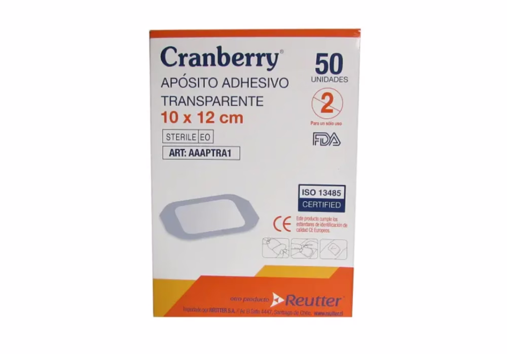 REHE0026 Aposito transparente 10 X 12 cm – 1 caja ( 50 unid ) - Caja – Cranberry - Imagen 1