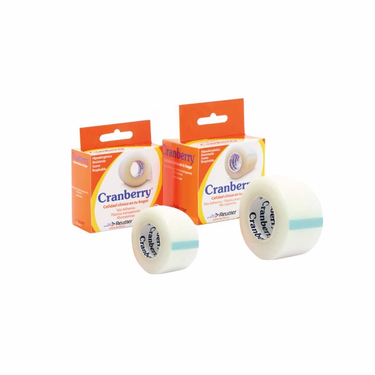 REHE0028 Tela adhesiva de papel microporosa blanca 2,5 cm x 9 mt – 1 caja ( 12 unid ) - Unidad – Cranberry - Imagen 1