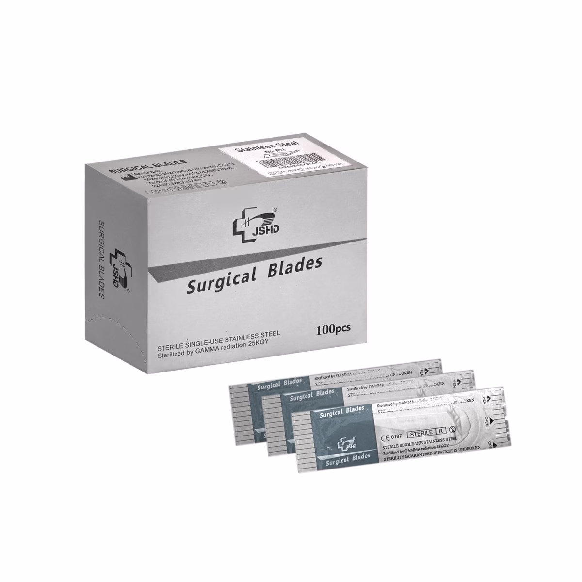 REHE0032 Hoja de bisturí N° 22 – 1 caja ( 100 unid ) - Unidad – Surgical Blades - Imagen 1