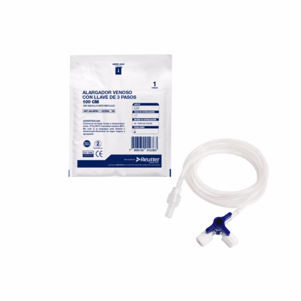 Llave 3 pasos con alargador 100 cm – 1 caja ( 50 unid ) - Caja – Cranberry - Imagen 1