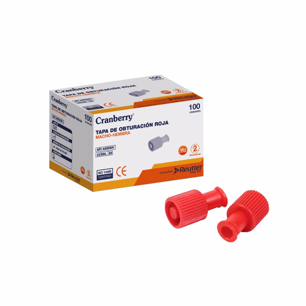 REIN0014 Tapa de obturacion roja – 1 caja ( 100 unid ) - caja – Cranberry - Imagen 1