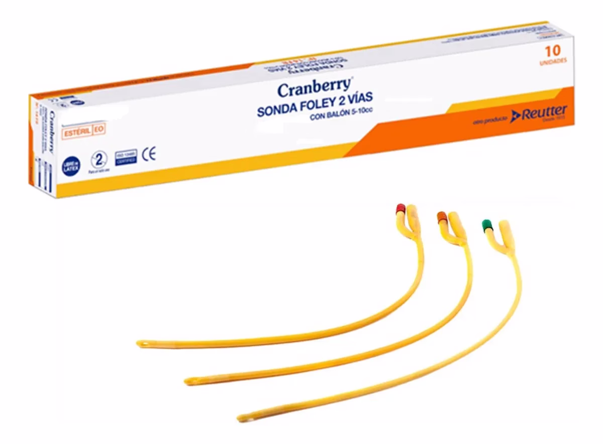 RESO0021 Sonda Folley 2 vias 16 Fr – 1 unid - Unidad – Cranberry - Imagen 1