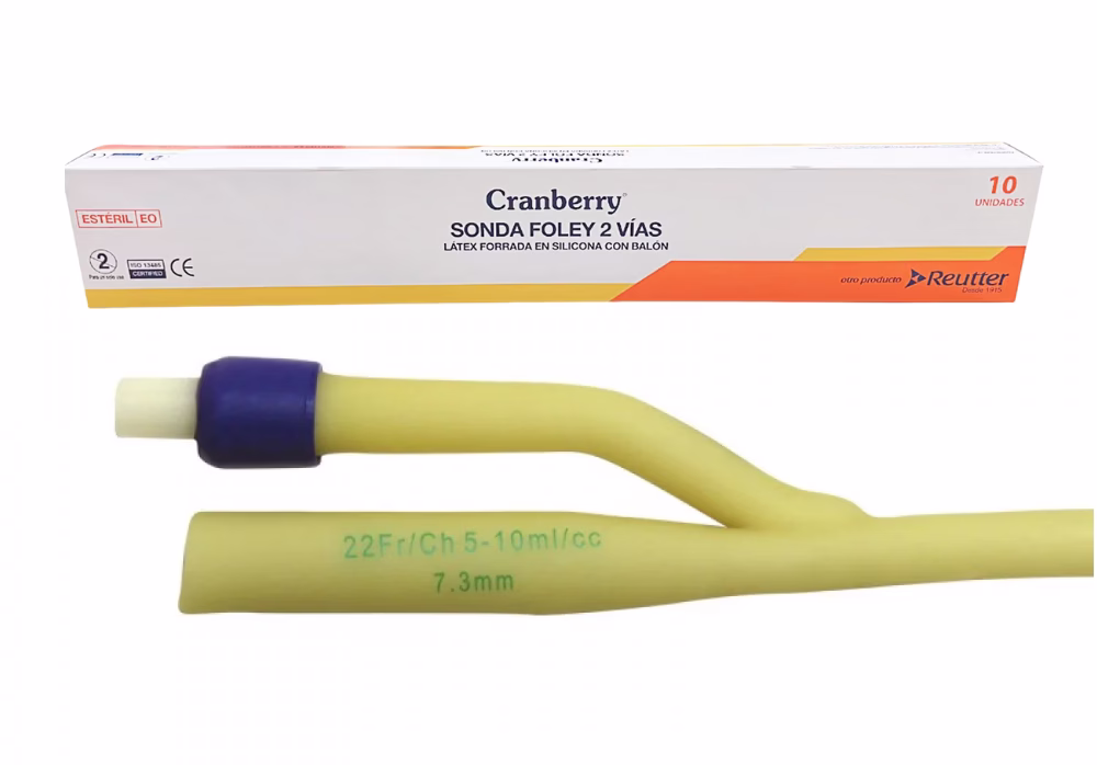 RESO0024 Sonda Folley 2 vias 22 Fr – 1 unid - Unidad – Cranberry - Imagen 1